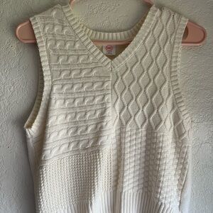 Women's Cream Sweater Vest